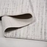 Polla Modern Beyaz Polyester Kaydırmaz Taban Makine Halısı - Görsel 4