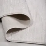 Magno Geometrik Beyaz Polyester Kaydırmaz Taban Makine Halısı - Görsel 4