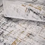 Calitri Modern Gri Polyester Kaydırmaz Taban Makine Halısı - Görsel 5