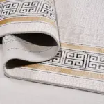 Capena Çerçeveli Gri-Kahverengi Çizgili  Akrilik Makine Halısı - Görsel 4