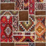 Antoni Patchwork Multi Polyester ve Pamuklu Yıkanabilir Kaydırmaz Taban Dijital Baskı Halı