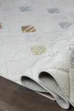 Sees Modern Krem Polyester Makine Halısı - Görsel 6