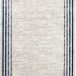 Boule Çerçeveli Gri  Polyester Makine Halısı