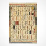 Paterona Figürlü Multi Yün Hav İplik Pamuk Atkılı Makine Halısı - Görsel 2