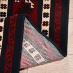 Venafro Figürlü Lacivert Yün Hav İplik Pamuk Atkılı Makine Halısı - Görsel 2