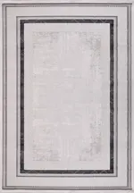 Frasso Çerçeveli Gri Akrilik Makine Halısı
