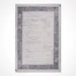 Noceto Çerçeveli Gri Akrilik Makine Halısı - Görsel 2