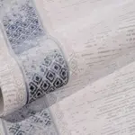 Noceto Çerçeveli Gri Akrilik Makine Halısı - Görsel 5