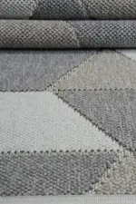 Viano Modern Krem,Vizon,Gri Polyester Makine Halısı - Görsel 4