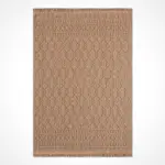 Chiusa Geometrik Kahverengi Polipropilen Pamuk Tabanlı Makine Halısı - Görsel 2