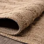 Chiusa Geometrik Kahverengi Polipropilen Pamuk Tabanlı Makine Halısı - Görsel 6