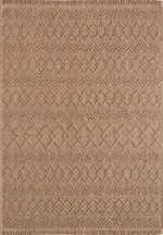 Bucine Geometrik Kahverengi Polipropilen Pamuk Tabanlı Makine Halısı