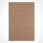 Bucine Geometrik Kahverengi Polipropilen Pamuk Tabanlı Makine Halısı - Görsel 2