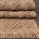 Bucine Geometrik Kahverengi Polipropilen Pamuk Tabanlı Makine Halısı - Görsel 4