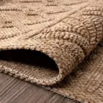 Bucine Geometrik Kahverengi Polipropilen Pamuk Tabanlı Makine Halısı - Görsel 5