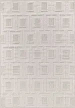 Savino Geometrik Krem Polipropilen Pamuk Tabanlı Makine Halısı