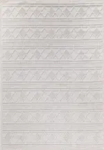 Gubbio Geometrik Krem Polipropilen Pamuk Tabanlı Makine Halısı