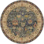 Marti Çerçeveli Bej Polyester ve Pamuklu Yıkanabilir Kaydırmaz Taban Dijital Baskı Halı - Görsel 7