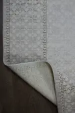 Veuil Çerçeveli Bej Akrilik Makine Halısı - Görsel 4