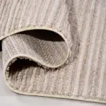 Tradate Çizgili Krem Polyester Kaydırmaz Taban Makine Halısı - Görsel 4