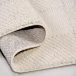 Galizia Modern Bej Polyester Kaydırmaz Taban Makine Halısı - Görsel 4