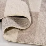 Veniano Modern Kahve Polyester Kaydırmaz Taban Makine Halısı - Görsel 4