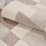 Veniano Modern Kahve Polyester Kaydırmaz Taban Makine Halısı - Görsel 5