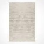 Gornate Çizgili Krem Polyester Kaydırmaz Taban Makine Halısı - Görsel 2