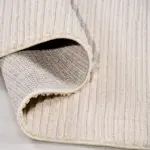 Gornate Çizgili Krem Polyester Kaydırmaz Taban Makine Halısı - Görsel 4