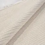 Gornate Çizgili Krem Polyester Kaydırmaz Taban Makine Halısı - Görsel 5