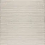 Gornate Çizgili Krem Polyester Kaydırmaz Taban Makine Halısı