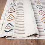 Manerbio Geometrik Multi Polyester Kaydırmaz Taban Makine Halısı - Görsel 3