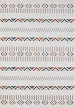 Manerbio Geometrik Multi Polyester Kaydırmaz Taban Makine Halısı