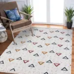 Ravara Geometrik Multi Polyester Kaydırmaz Taban Makine Halısı - Görsel 4