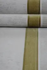 Luce Çerçeveli Krem Gold Çizgili Akrilik Makine Halısı - Görsel 5