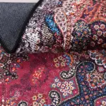 Breda Klasik Göbekli Multi Polyester ve Pamuklu Kaydırmaz Tabanlı Dijital Baskı Halı - Görsel 4