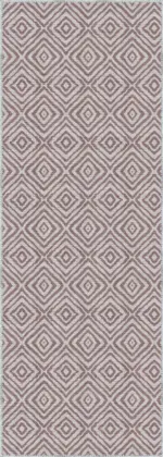 Latina Geometrik Bej Polyester ve Pamuklu Yıkanabilir Kaydırmaz Taban Dijital Baskı Halı - Görsel 3