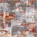 Santa Modern Multi Polyester ve Pamuklu Yıkanabilir Kaydırmaz Taban Dijital Baskı Halı - Görsel 5