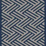 Clota Modern Lacivert Polyester ve Pamuklu Yıkanabilir Kaydırmaz Taban Dijital Baskı Halı