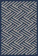 Clota Modern Lacivert Polyester ve Pamuklu Yıkanabilir Kaydırmaz Taban Dijital Baskı Halı