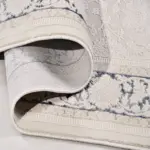 Sette Çerçeveli Krem Polipropilen ve Polyester Makine Halısı - Görsel 4