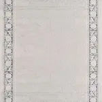 Sette Çerçeveli Krem Polipropilen ve Polyester Makine Halısı