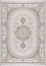 Asola Klasik Göbekli Krem Polipropilen ve Polyester Makine Halısı