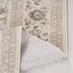 Lupato Çerçeveli Krem Polipropilen ve Polyester Makine Halısı - Görsel 3