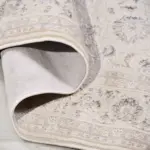 Lupato Çerçeveli Krem Polipropilen ve Polyester Makine Halısı - Görsel 4