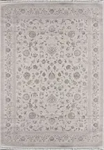 Lupato Çerçeveli Krem Polipropilen ve Polyester Makine Halısı