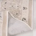 Sona Çerçeveli Krem Polipropilen ve Polyester Makine Halısı - Görsel 3