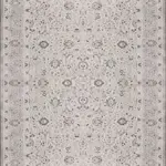 Sona Çerçeveli Krem Polipropilen ve Polyester Makine Halısı