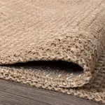 Naveta Geometrik Kahve Polipropilen Pamuk Tabanlı Makine Halısı - Görsel 4