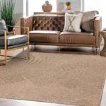 Naveta Geometrik Kahve Polipropilen Pamuk Tabanlı Makine Halısı - Görsel 3